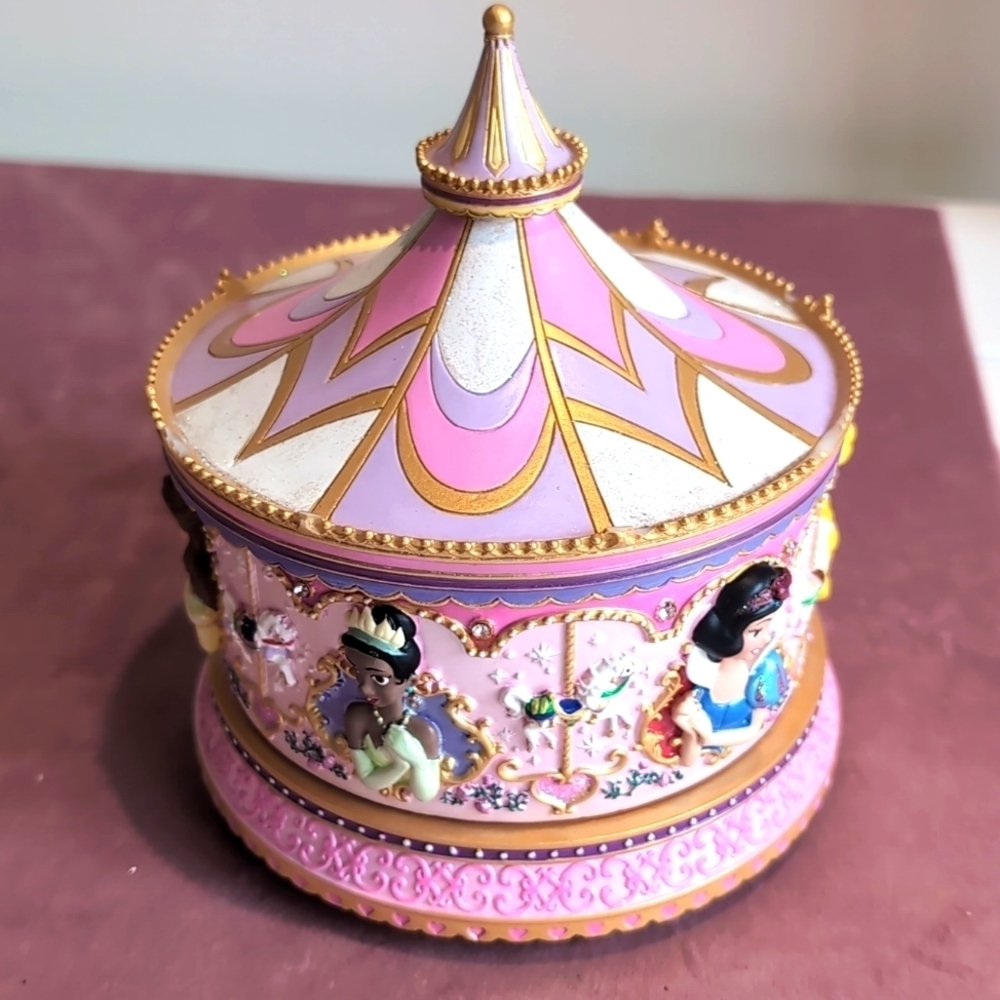 Disney Princess Carousel music Trinket Box